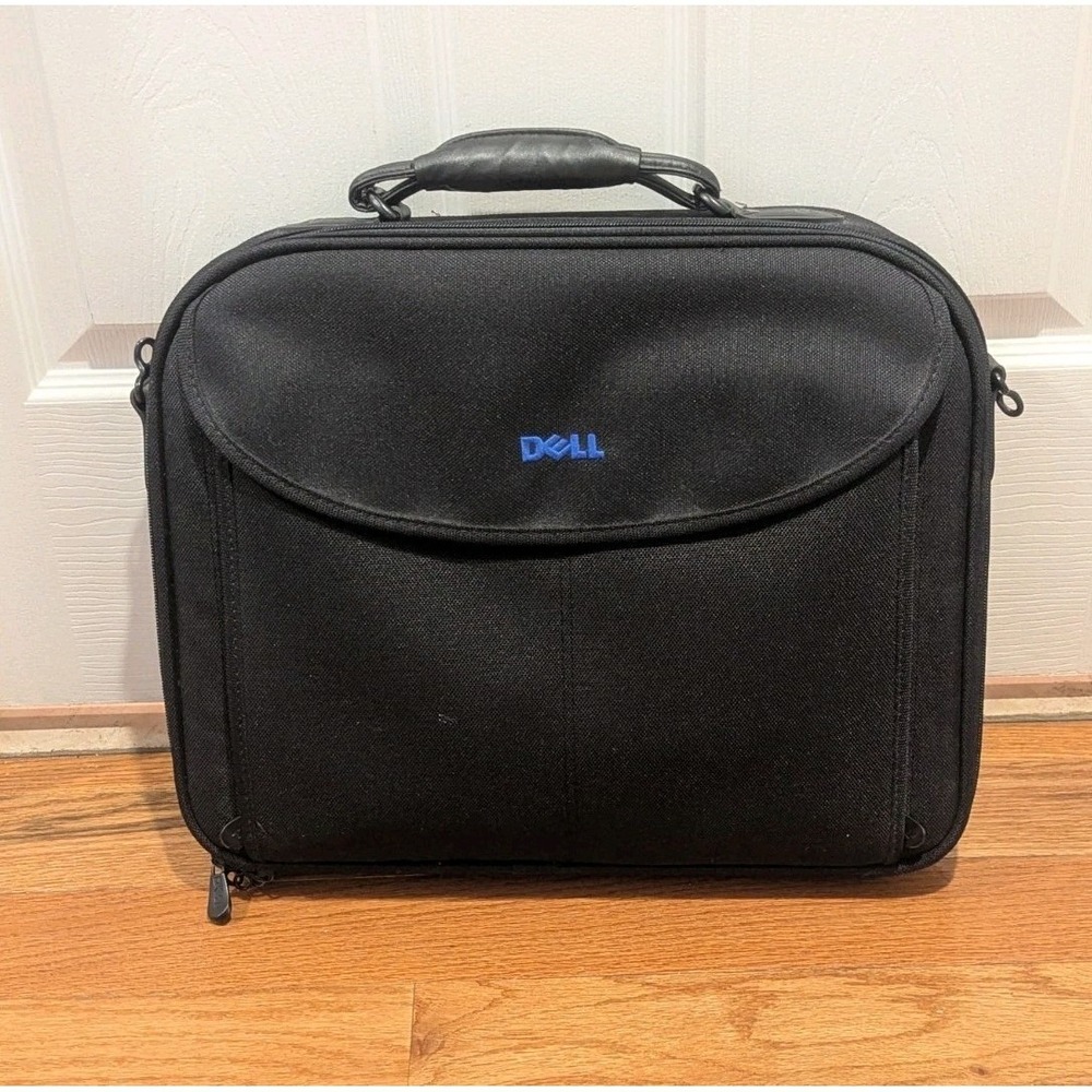 Dell Black Padded Laptop Briefcase Carrying Case 13 x 16.5 Computer Bag